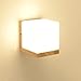 Produktbild Platz Wandleuchte Mini Wand Ice japanischen Stil Massivholz Glaswandleuchte E27 Schlafzimmer Laterne Wandstrahler LYY