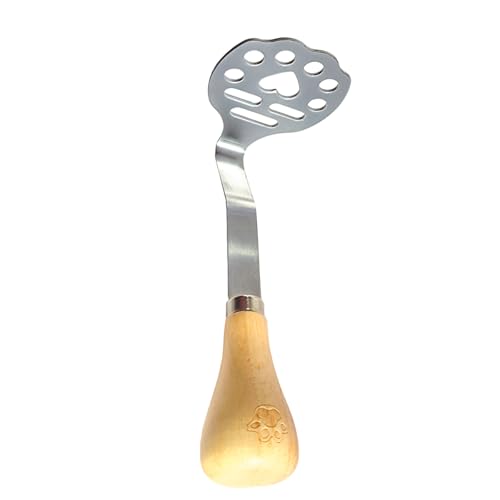 Wooden-Handled Stainless Steel Potato Masher (5.9)
