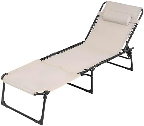 Amazon.com: NUU GARDEN Outdoor Foldable Chaise Lounge Chairs, Tanning ...