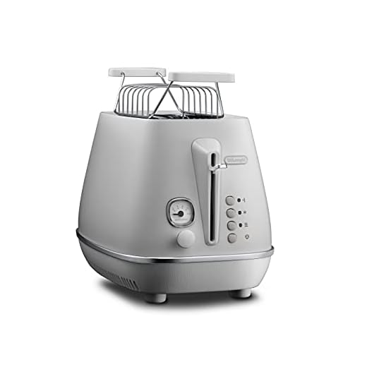 De’Longhi Toaster De'Longhi Distinta Moments CTIN2103.W-Tostadora con 2 ranuras y accesorio para panecillos, acero inoxidable con acabado metálico mate con detalles cromados, color blanco
