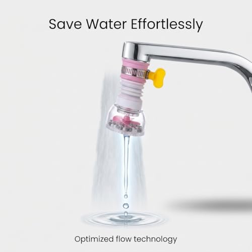Image of 360 Rotating Water Faucet Aerator (Pack of 2) | Anti-Splash Tap Nozzle | Adjustable Expandable Faucet Sprayer | Kitchen & Bathroom Tap Filter Attachment