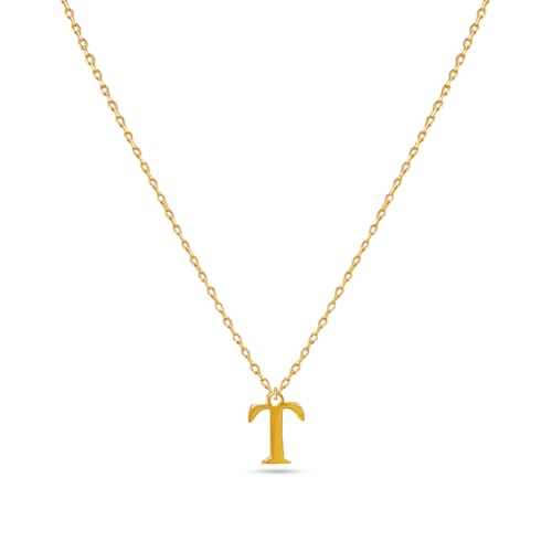 Image of Rubans Demi Fine Stainless Steel Alphabet Pendant CZ Gift for Women & Girls