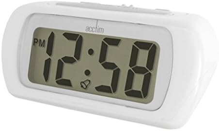 Acctim Auric Digital Alarm Clock Superbrite® Crescendo Alarm Large LCD Display White 12342
