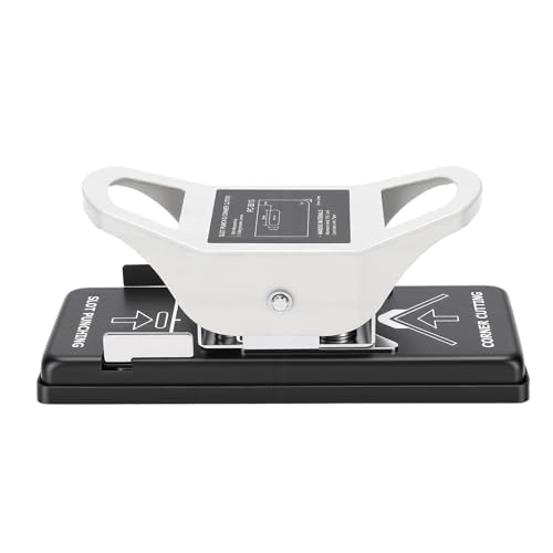 Perforadora de ranura 2 en 1 resistente para tarjetas de papel 4