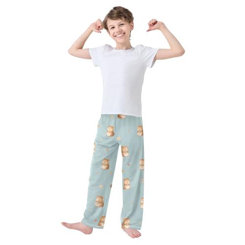Boys' Pants Cute Vintage Hamster Long Bottoms Jogger Pants Elastic Waist Trousers with Pockets S-XL2