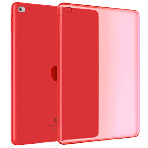 Okuli Transparente Silicona Funda Cubrir Cubierta Caucho Caso para Apple iPad Air 2 en Rojo Cover