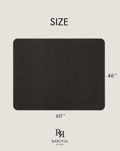 Image of BARoyal Office Chair Mat for Hardwood Floor Under Desk Computer Rolling Chair Mat for Wood /Tile Floor Non-Slip Heavy Duty Desk Rug PVC Plastic Hard Floor Protector 46 inchx 60 inch (Espresso)