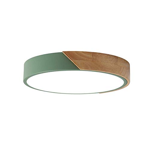 Plafonnier LED trichromatique à intensité réglable vert YangRy 16"