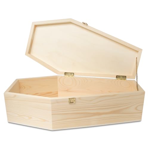 Pet Casket - 30" Wooden Burial Box for Dogs and Cats, Strong and Safe Baltic Birch Coffin With Hinged Lid, Loving Memorial for Dignified Pet Burial by Woodpeckers - Used condition - US$77.38