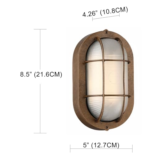 WISBEAM 2 Pack LED Bulkhead Light Bronze, Outdoor LED Wall Light for House, Dimmable, 6W Replace 60W, 450 Lumen 3000K Daylight White 80CRI, Waterproof, ETL Rated by WISBEAM - Image 6