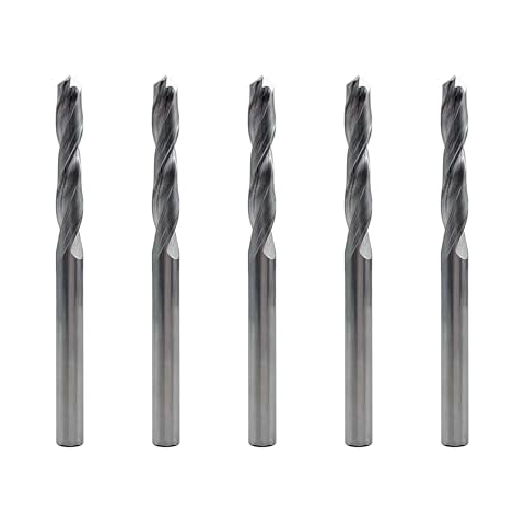 1/4" Solid Carbide Jobber Drill Bits with Straight Shank and 118° Point Angle, Made from K20 Tungsten Carbide,Applications: for Stainless Steel Alloy Metal, 5-Piece Cover