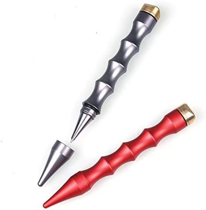 Ztylus Gadget Addix 3 in 1 RATTLE PEN 2 pcs combo: Black Ink Writing Pen, Spinner End Cap, Pressure Tip, Ergonomic Grip (ALUMINIUM-Red & Silver)