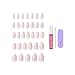 Kiss CORE, Press On Nails, Nail glue included, 'Dulcet', Pink, Medium Size, Almond Shape, Includes 32 Nails, 2g Glue, 1 Manicure Stick, 1 Mini File