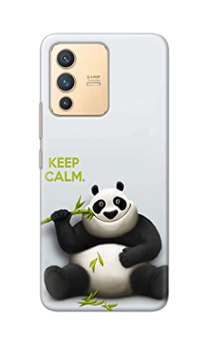 Image of PRINTFIDAA� Printed Hard Back Cover Case for Vivo V23 5G Back Cover (Cartoon Panda) -2808