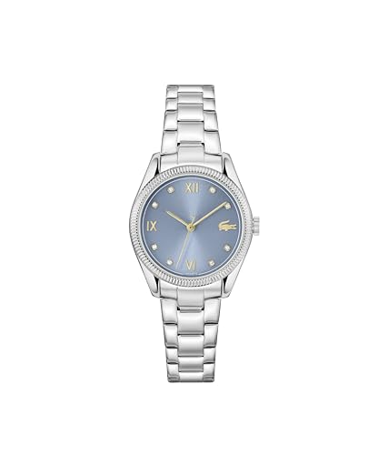 Lacoste Uhr mit DREI-Zeiger-Quarzwerk für Damen Kollektion Parisienne mit Silbernes Edelstahlarmband - 2001423