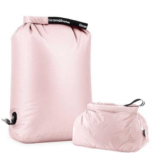 Best Travel Laundry Bag Compression: Space-Saving Packing Tips 6 Travel Laundry Bag, Pump Free Vacuum Storage Bag Reusable Compression Dirty Clothes Travel Bag Waterproof Wet Dry Bags Large Capacity Space Saver Bags Camp Clothes Organizer (1 Pcs)(Pink, M)