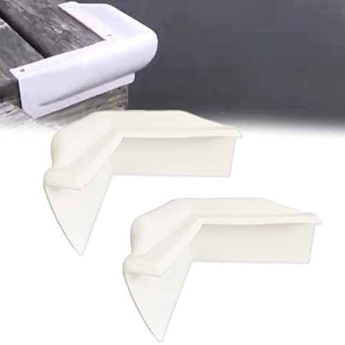 FCOUIID 90 Degree Vinyl Dock Corner Bumper - Dock Corner Guard for Marine Boat, 9" L x 9" W x 5" H, 2 Pcs (White) by FCOUIID - Used condition - CA$45.62