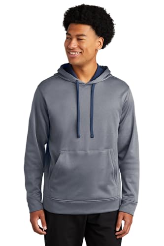 SPORT-TEK Unisex PosiCharge Sport-Wick Heather Fleece Hooded Pullover