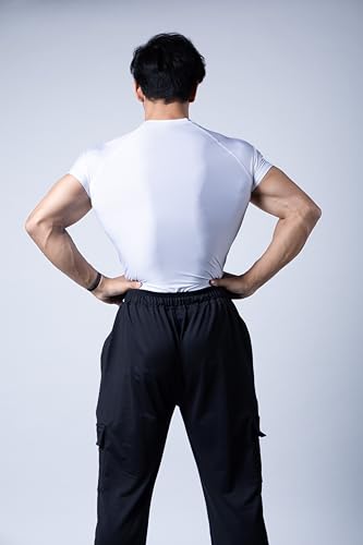 Image of COITONIC Men Compression Half Sleeves Round Neck T-Shirt for Gym and Sports Wear