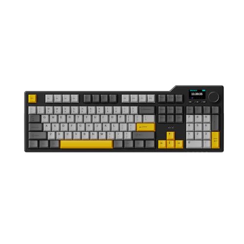 DAIDAI×AJAZZ AK35I V3 Full Size Hot Swap Mechanical Gaming Keyboard with Screen & Knob 2.4G/BT/USB-C Gasket Keyboard FR4 - Detailed View