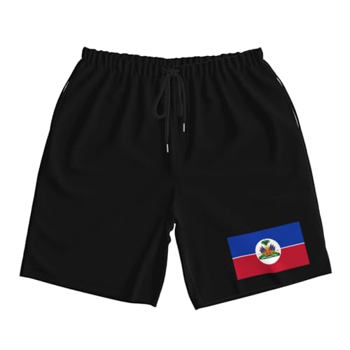 Haitian Flag Mens Swim Trunks Quick Dry Board Shorts 7