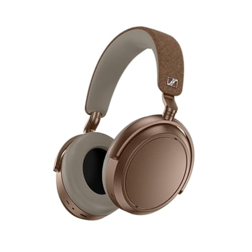 Sennheiser Momentum 4 Headphones - Bluetooth Headset for Crystal-Clear Calls, Adaptive Noise Cancellation, 60h Battery Life, Lightweight, Brown (Renewed)