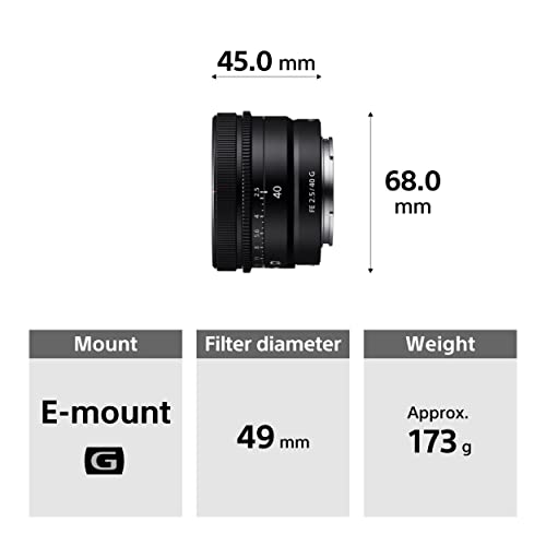 Sony FE 40mm F2.5 G Objetivo Full Frame Negro - Fernando Cortés