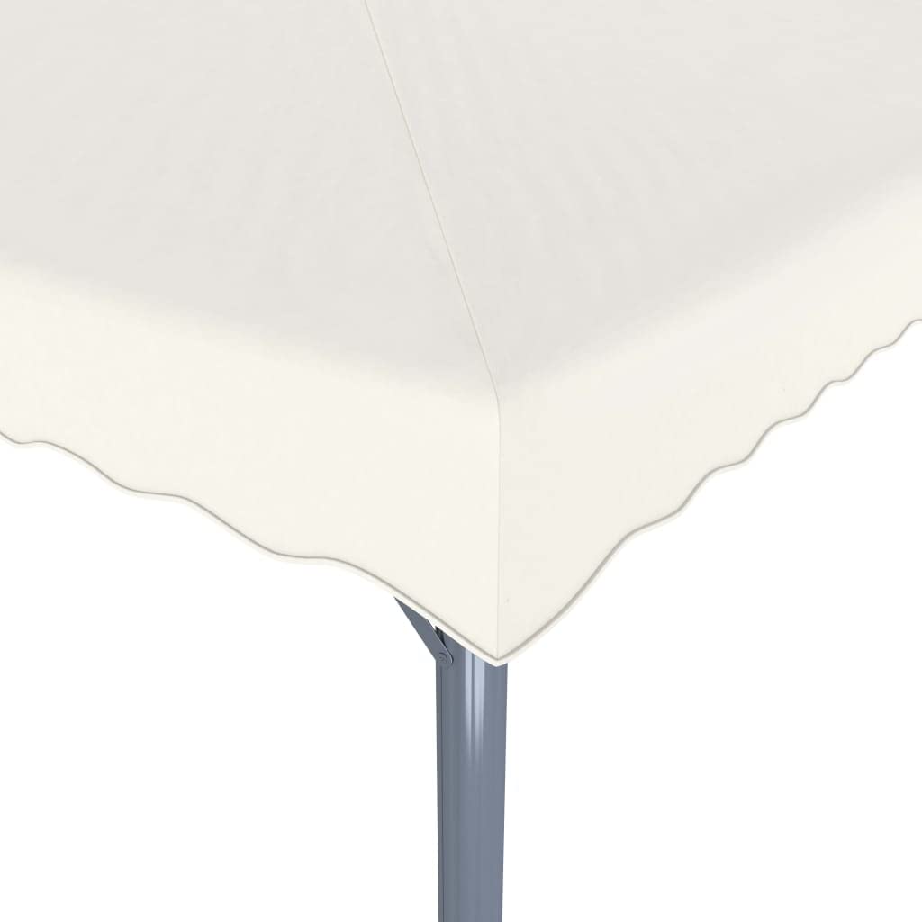 vidaXL Pavillon mit LED-Lichterkette 300x300 cm Cremeweiß Aluminium