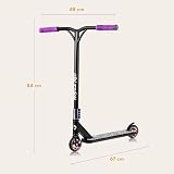 LIONELO Whizz Hulajnoga Wyczynowa Dziecięca do 100 kg, Łożyska ABEC-9, Hulajnoga Aluminiowa, System Kompresji HIC, Koła 110 mm, Szeroka Kierownica Y-bar, Hamulec Flex Fender MN Steel