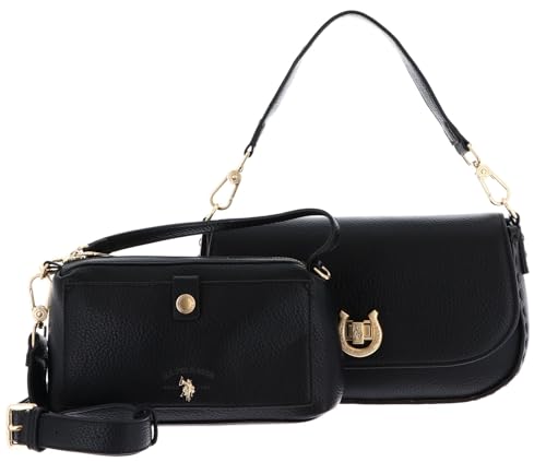 Sac bandoulière Middleton U.S. Polo Assn. noir avec pochette amovible
