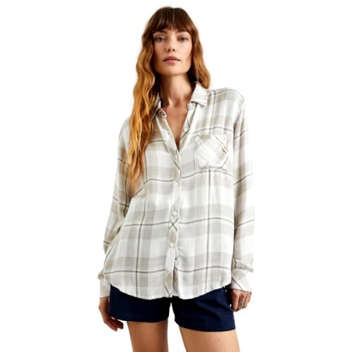 Rails Women's Hunter Button Down Shirt, Ivory Birch (100-550-7172, US, Alpha, Small, Regular, Regular)