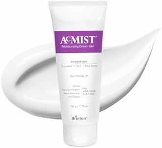 Acmist Moisturizing Cream Gel for Oily & Acne-Prone Skin | Oil-Free, Non-Comedogenic, Quick Absorbing & Makeup Friendly | With Vitamin E, Aloe Vera & Squalane | For Men, Women & Teens | 50g/1.67 oz.