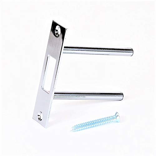 Deadbolt Strike Plate Reinforcer Kit - Prevent Kick-ins and Home Invasion - Two Post Strike Plate - TUFF STRIKE - Satin Nickel - Thumbnail 2