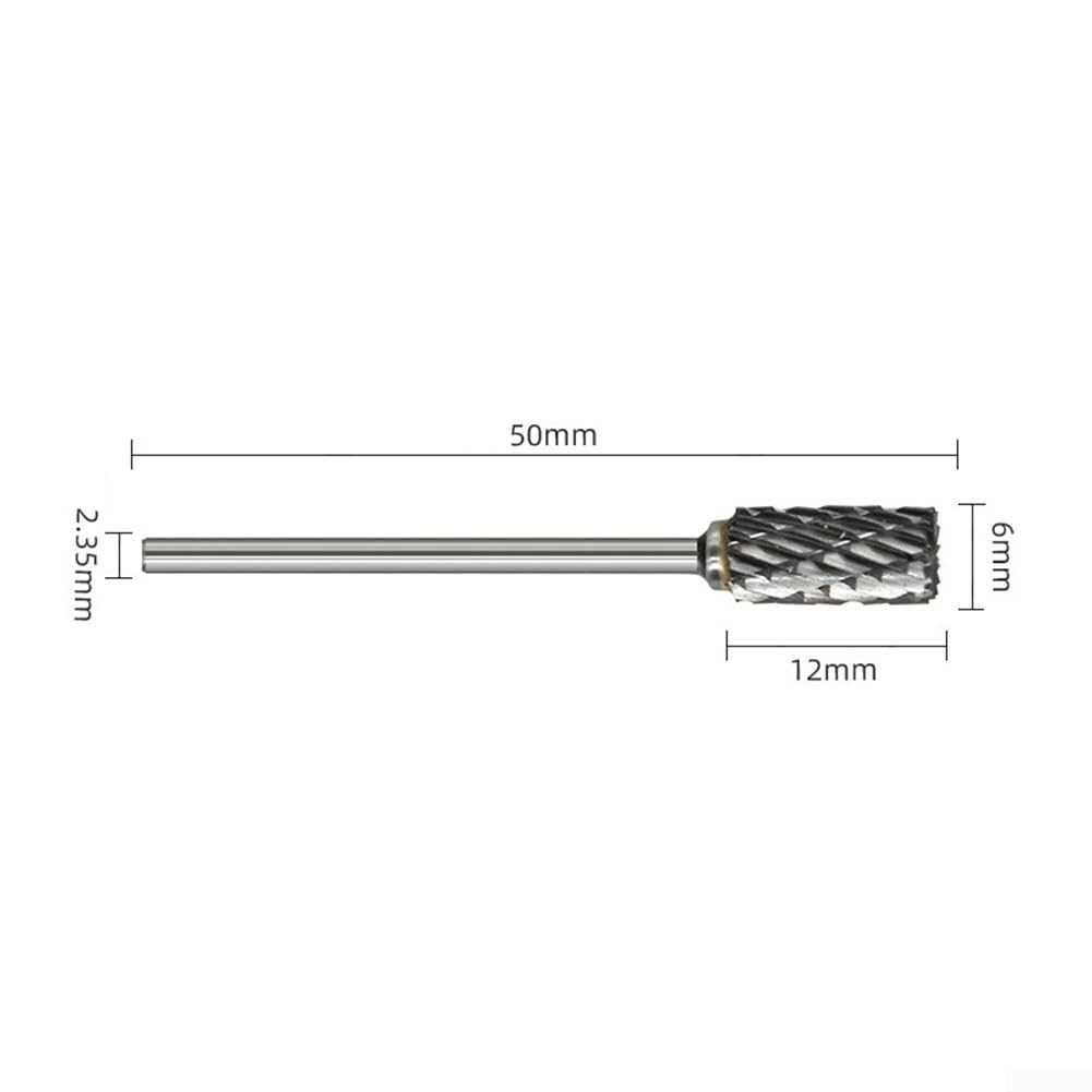 Punta per trapano rotante con gambo da 2,35 mm per rettifica e fresatura di metalli, compatibile con utensili rotanti, pezzo unico per intaglio di precisione su metallo, plastica, pietra, legno (B)