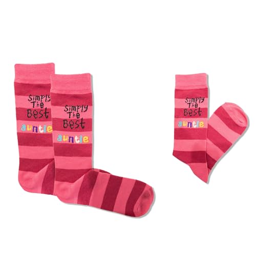 Simply The Best Auntie Socks Casual Novelty Christmas Birthday Gifts