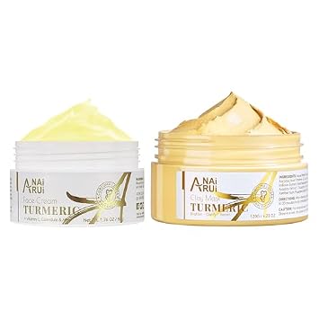 ANAI RUI Turmeric Face Moisturizer & Kaolin Clay Mask with Vitamin C, Glowing Skincare Set