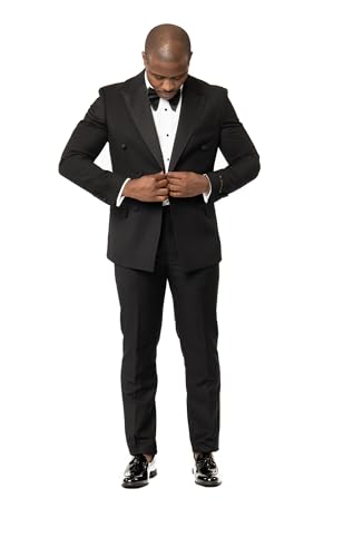 Slim Fit Double Breasted Men's Tuxedo Peak Lapel2