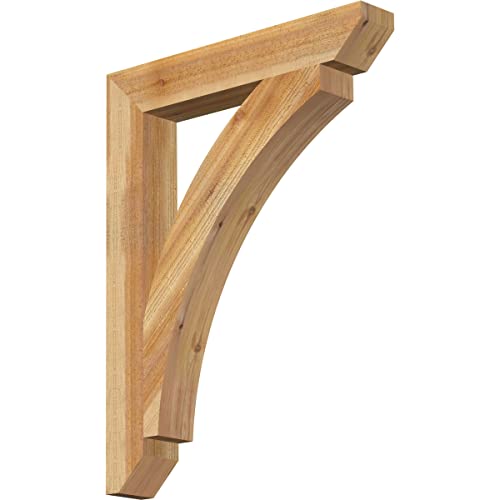 4"W x 26"D x 34"H Thorton Slat Rough Sawn Bracket, Western Red Cedar