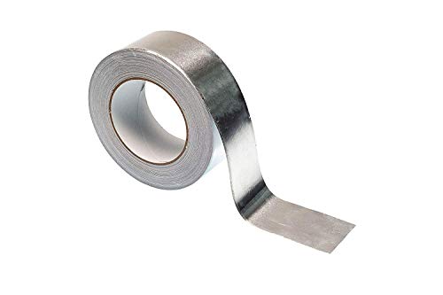 Aluminium Foil Tape | Self - Adhesive | Shiny Metal Silver | Heavy Duty Insulation Tape 48mm x 50m (1 Roll)