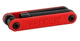 Fender Wielofunkcyjne narzędzie do gitary i basu, 14 w 1, czerwone