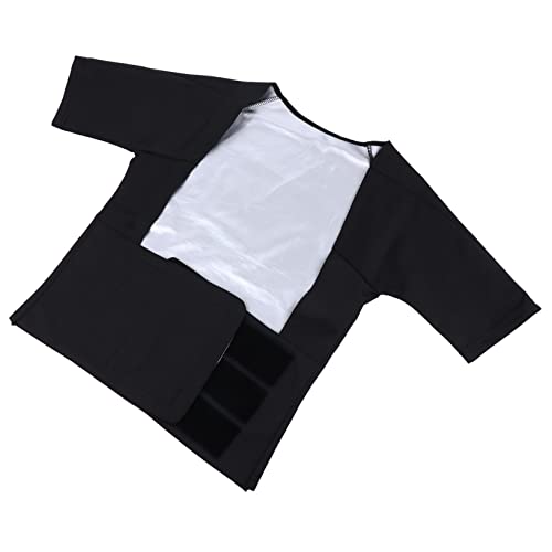 Baluue Compression Shirt Long Sleeve Men's Muscle Shirt Padded Muscle for Workout Slim Vest Black