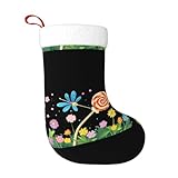 Christmas decorative socks HJFCZH Firefly sucking lollipop Prints soft and lightweight no fading for Christmas trees holiday parties fireplaces