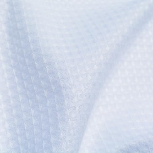 Waffle Knit Fabric | 100% Cotton White…