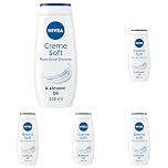 NIVEA Care Shower Creme Soft (250 ml) Enriched with Almond Oil, Moisturising Gel Body Wash, Skin Moisturiser with Mild Scent (Pack of 5)