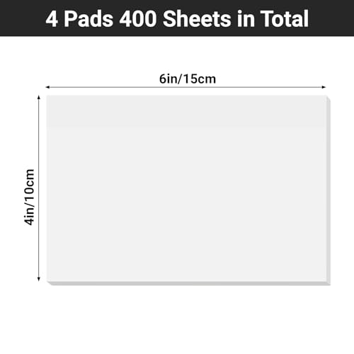 EUSOAR Clear Sticky Notes, 100 Sheets Waterproof PET Bible Stickers Transparent Sticky Notes 6x4, See-Through Adhesive Note Page Flags Study Work Planner Accessories Note Pads for Book Annotation - Image 2