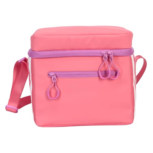 6-Can Cooler Bag with Removable Hardliner, Small Insulated Soft Sided Cooler for Day Trips, Snap and Go Portable Drink Bag for Beach, Camping, and Lunch (Coral, 6 Qt)
