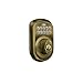 Schlage BE365 V PLY 609 Plymouth Keypad Deadbolt, Electronic Keyless Entry Lock, Antique Brass