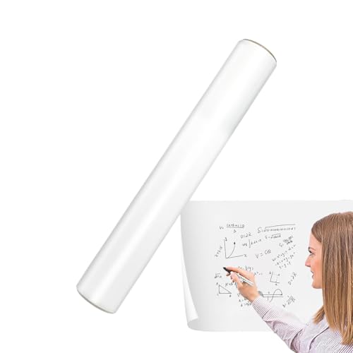 Adhesivo transparente en seco – Película electrostática extraíble | Pizarra blanca adhesiva, pegatinas de pared reutilizables, papel borrable para oficina, hogar, escuela, lisa, fácil de instalar