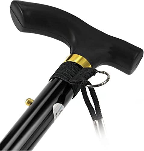 Bastone da Passeggio Pieghevole Nero Canna da