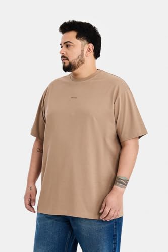 Image of SNITCH Men Polo Plus Size T-Shirt | Knitted Solid Polo with Contrast Tipped Collar & Logo Embroidery | 100% Cotton Breathable Lightweight Smart Casual Wear
